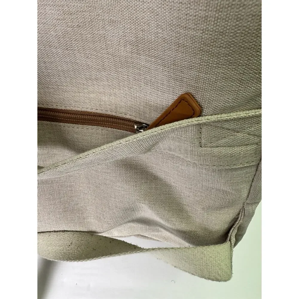Nordace Siena Smart Backpack Beige Water Resistant Travel Laptop Bag USB 15.6”